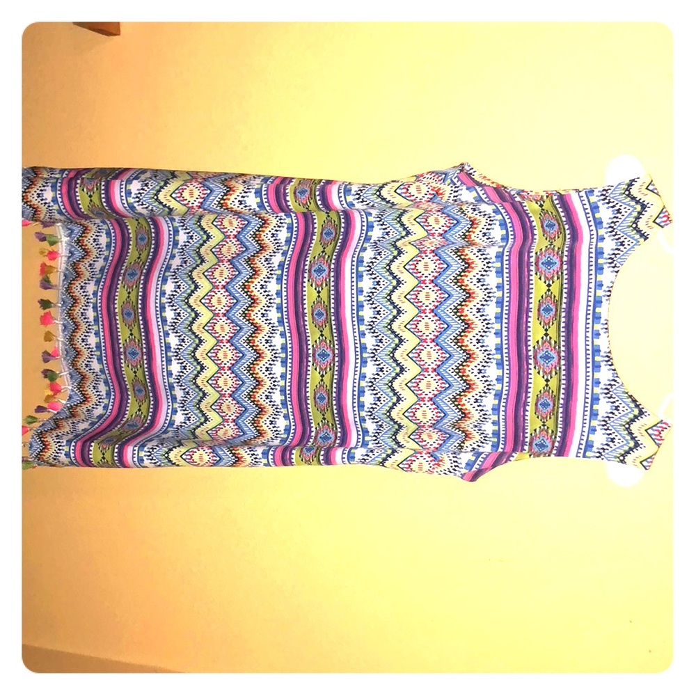 Neon Aztec Shift Dress